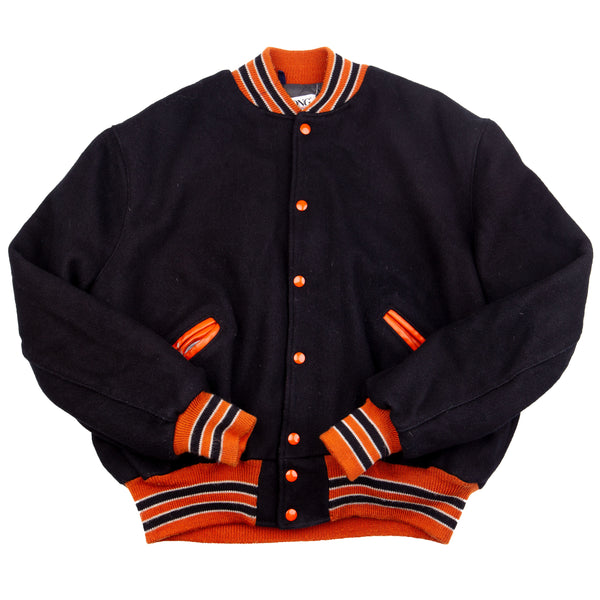 Vintage Black/Orange Panthers Varsity Jacket (1980's)