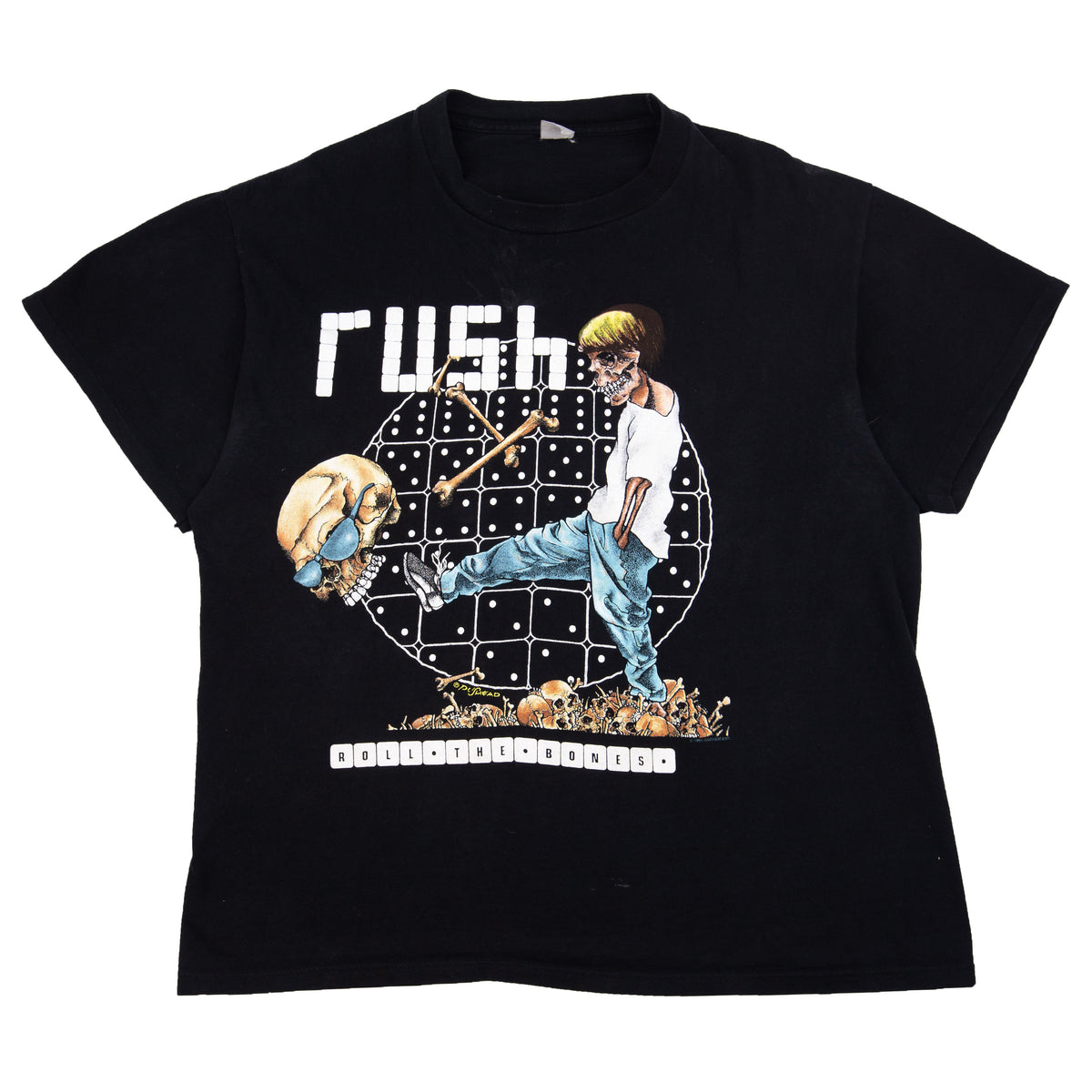 Vintage Black Rush Roll The Bones Tee (1991) – On The Arm