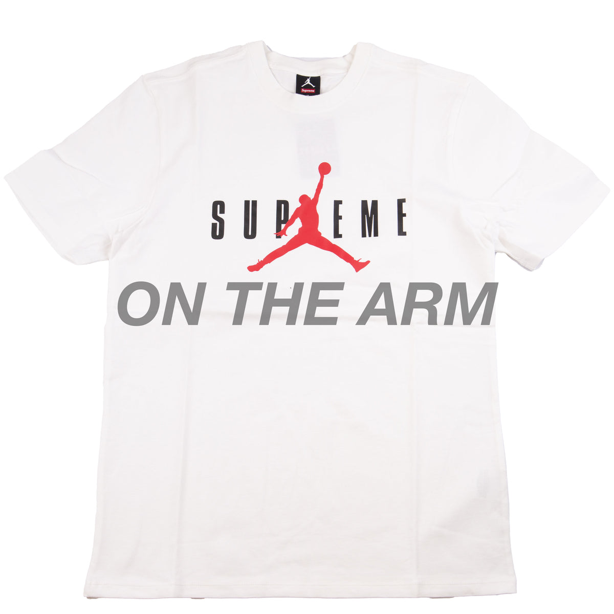 Supreme White Jordan Tee – On The Arm