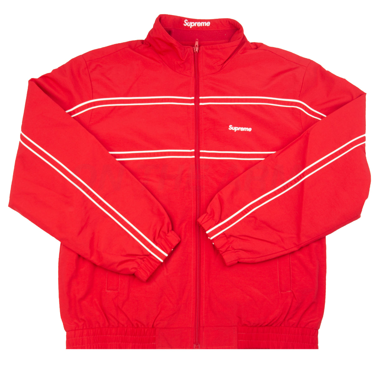 Supreme Red Tennis Nylon Zip Up – On The Arm