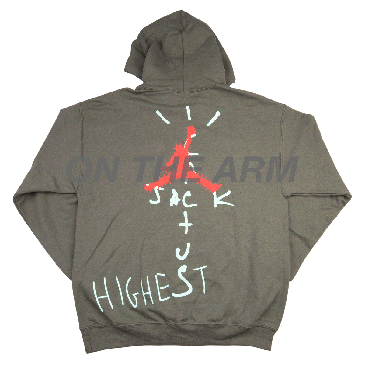 travis scott highest hoodie olive