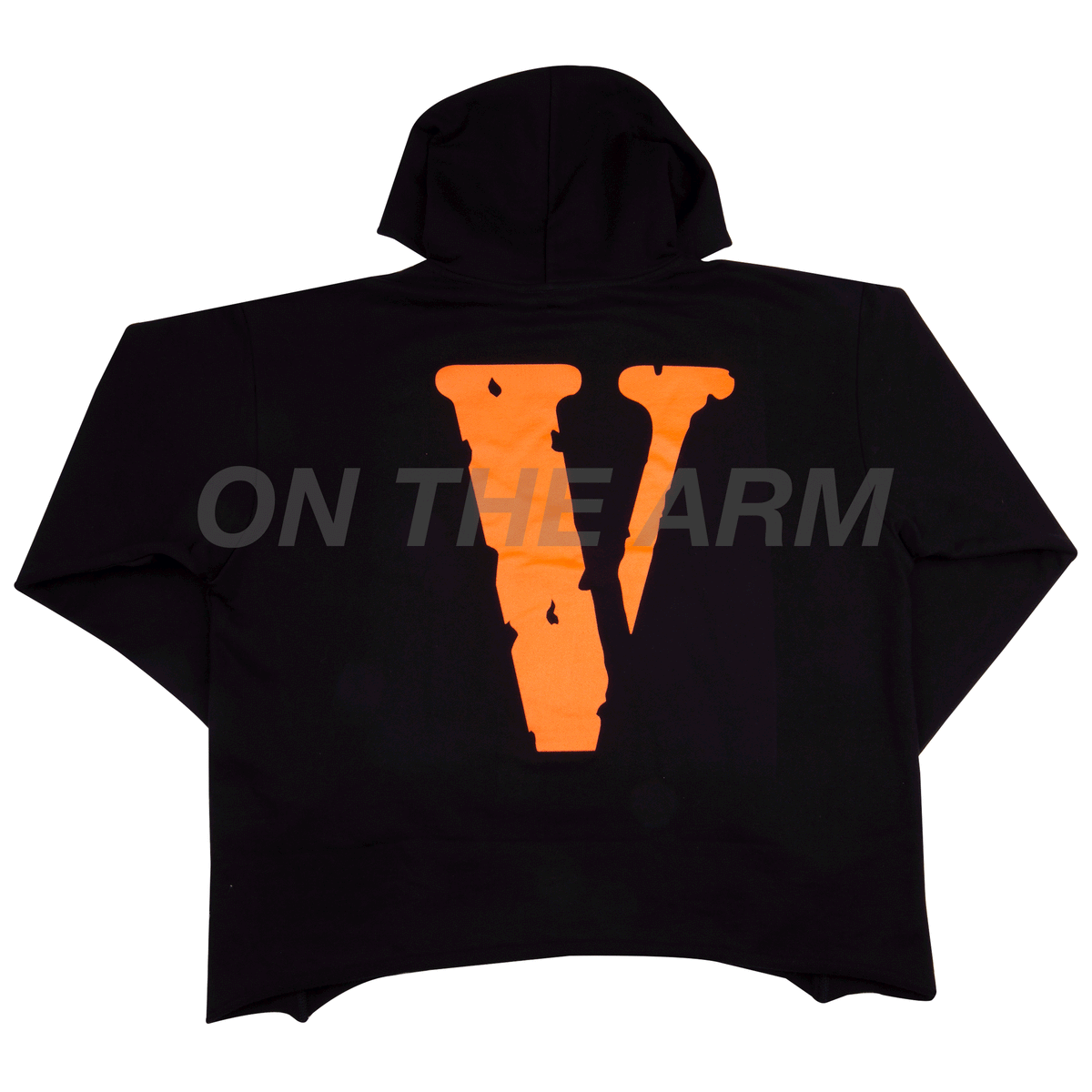 Black and shop orange vlone hoodie