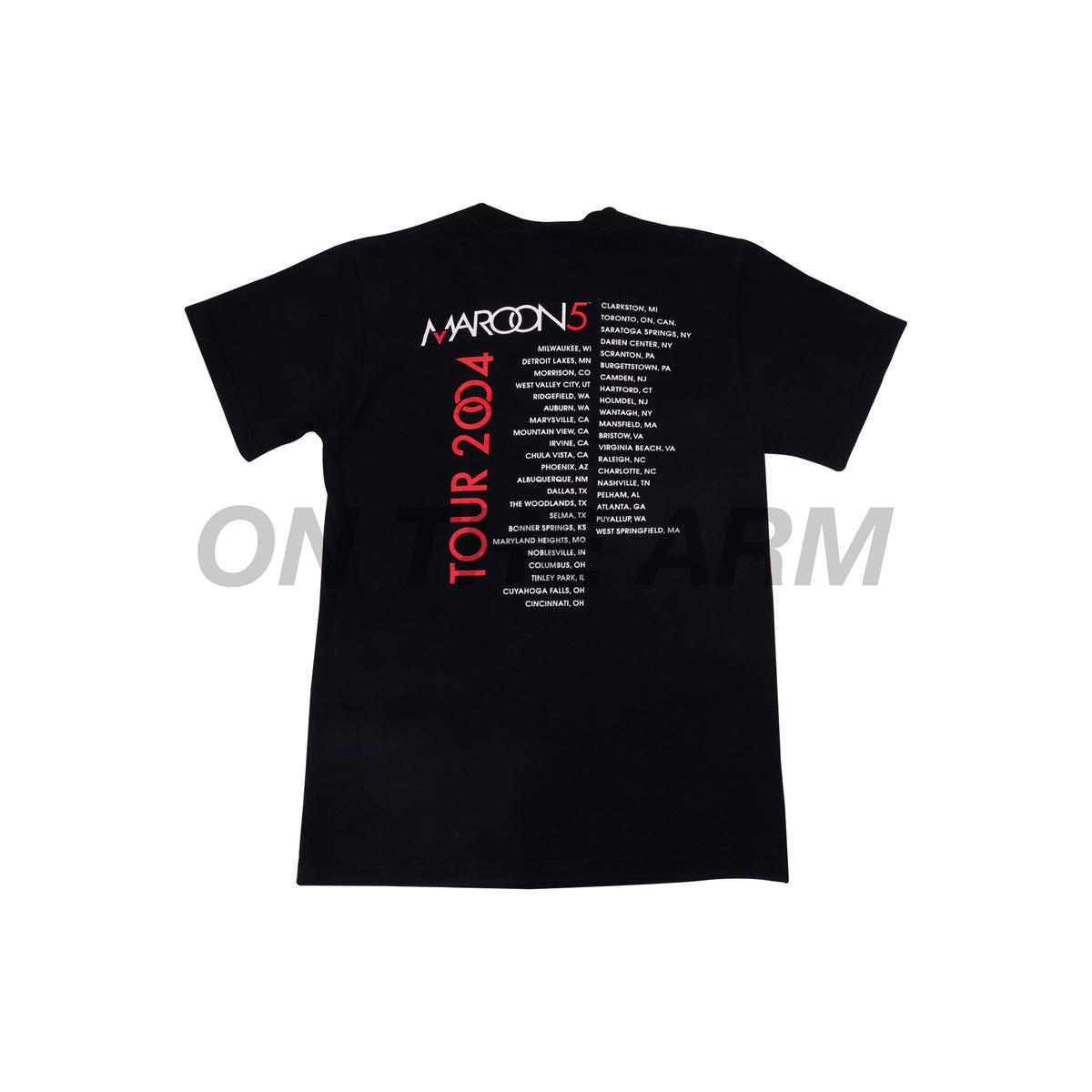 初来日　激レアデザイン！Maroon 5 TOUR 2004 Tシャツ　Sサイズ Vintage Black Maroon 5 2004 Songs About Jane Tour Tee – On The Arm