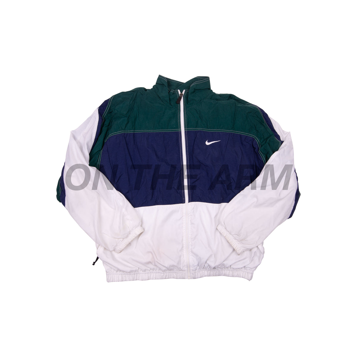 green blue and white nike windbreaker