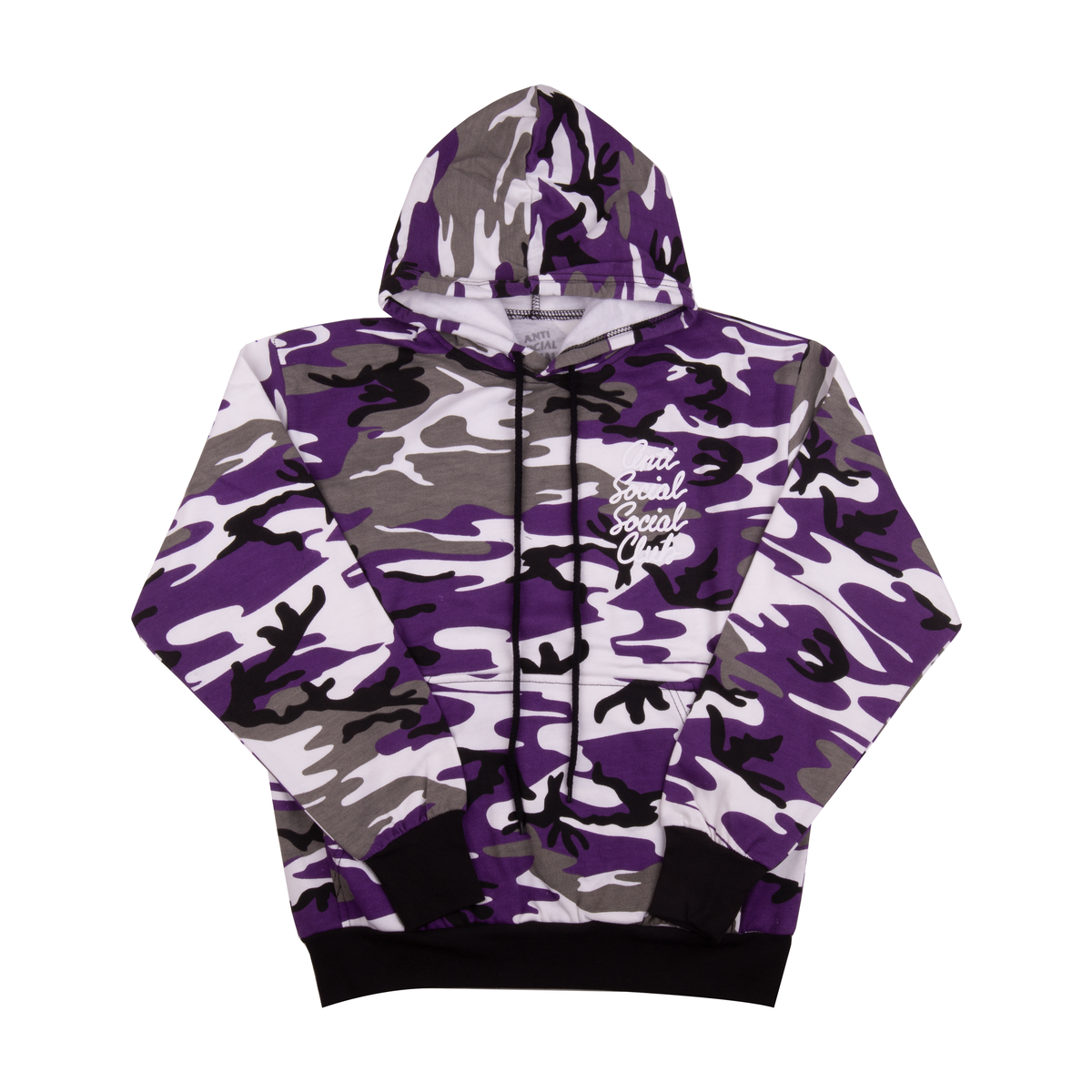 Anti social social club purple online camo hoodie