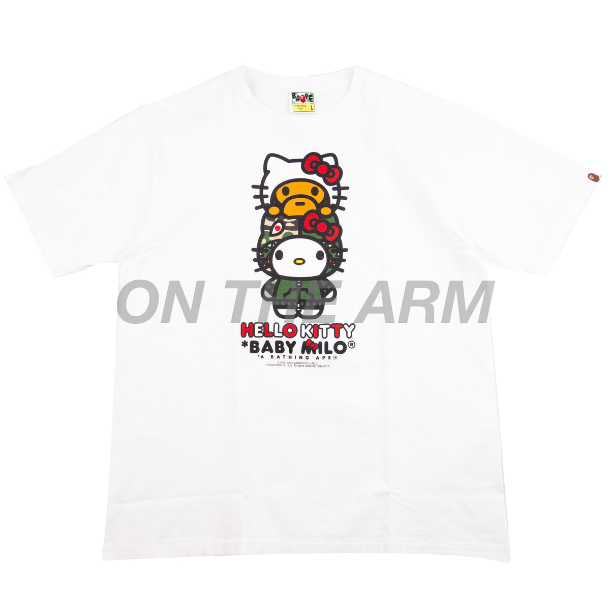 Bape White Hello Kitty Baby Milo Tee (2015) USED – On The Arm