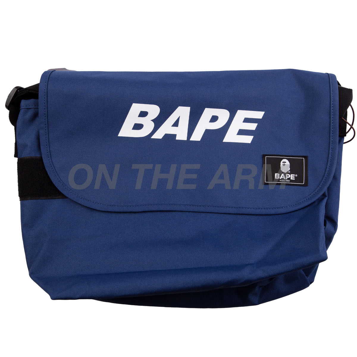 Bape Navy Messenger Bag – On The Arm