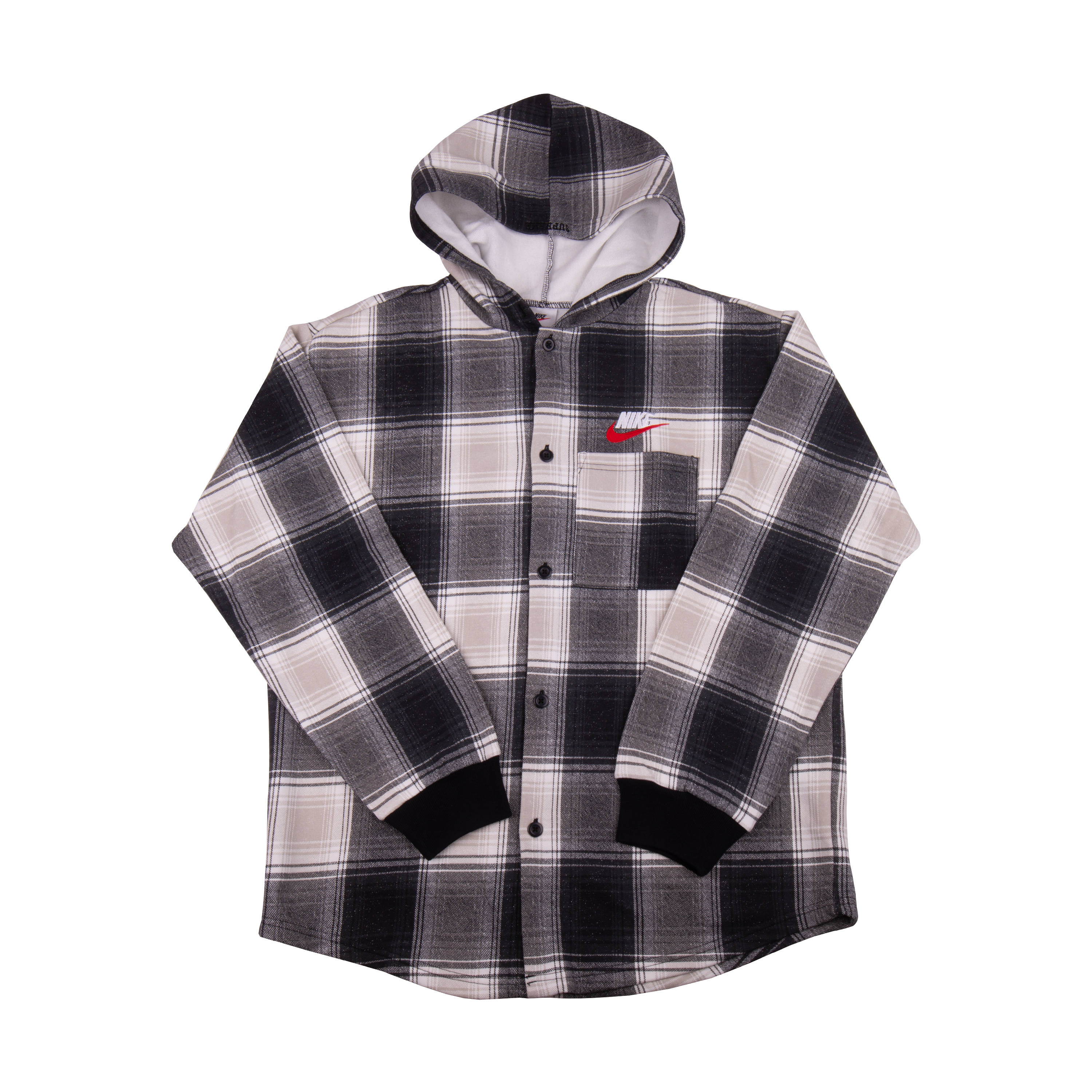 Supreme Nike Black Flannel Hoodie