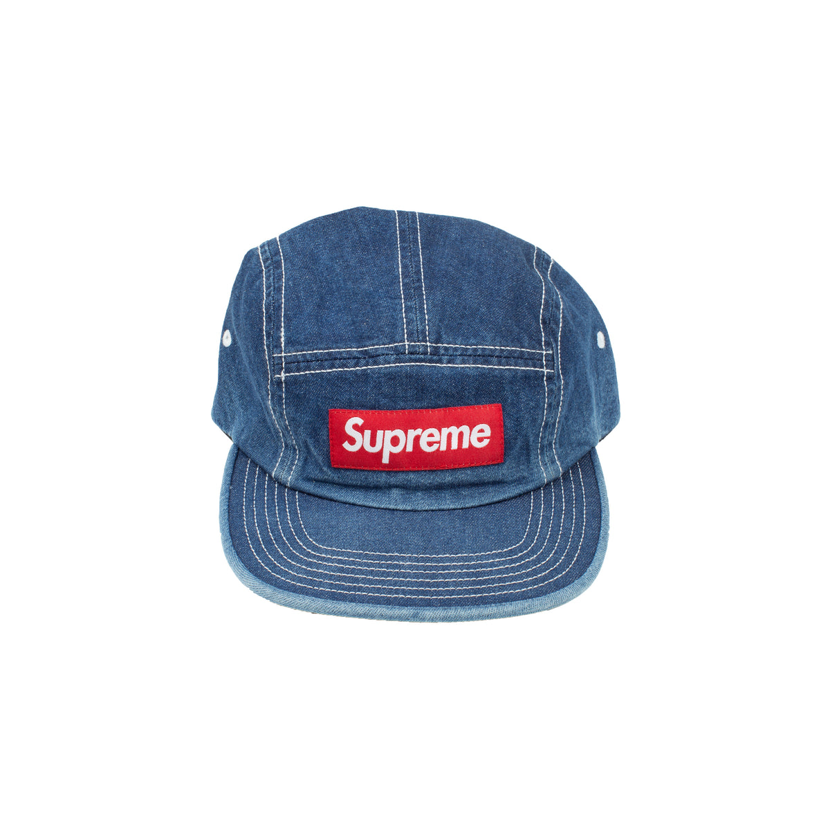 Supreme Denim Contrast Stitch Camp Cap – On The Arm