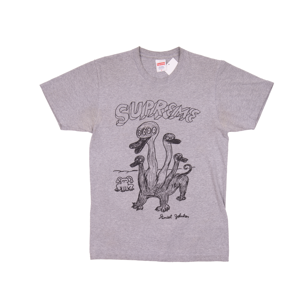 Supreme Grey Daniel Johnston Duck Tee On The Arm