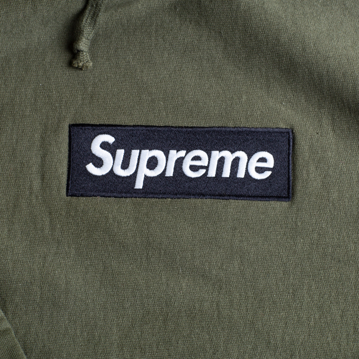 Supreme Olive / Black Box Logo Hoodie – On The Arm