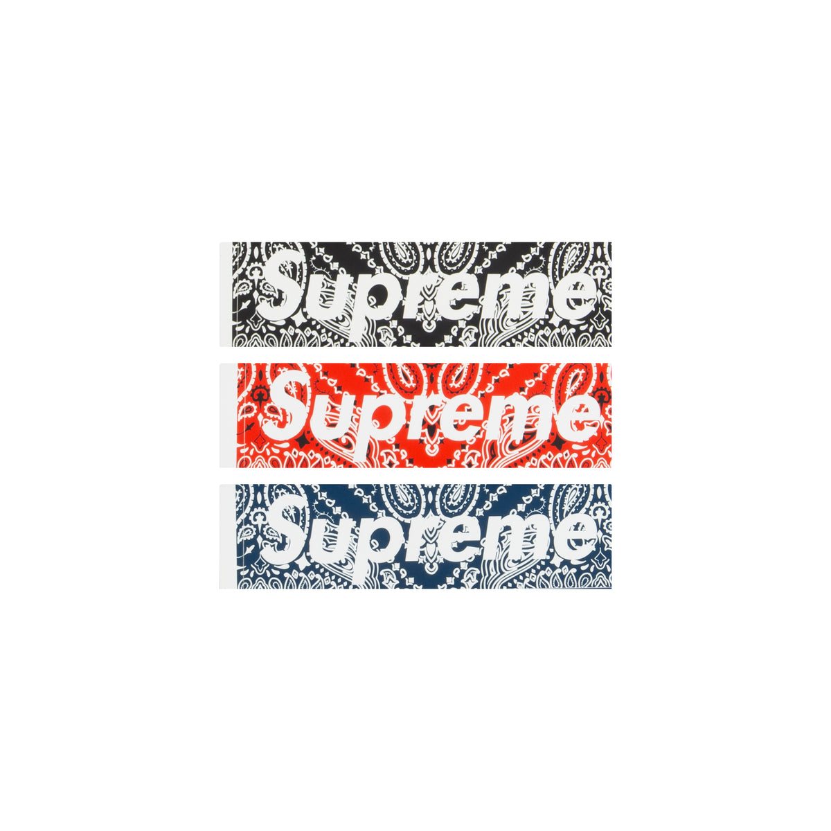 Supreme red clearance paisley box logo