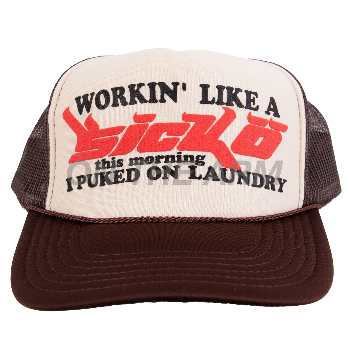 Sicko Brown Laundry Trucker Hat – On The Arm