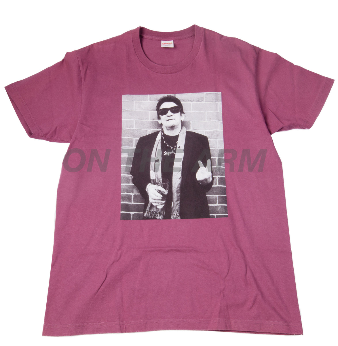 Supreme Burgundy Shane Macgowan Tee USED – On The Arm