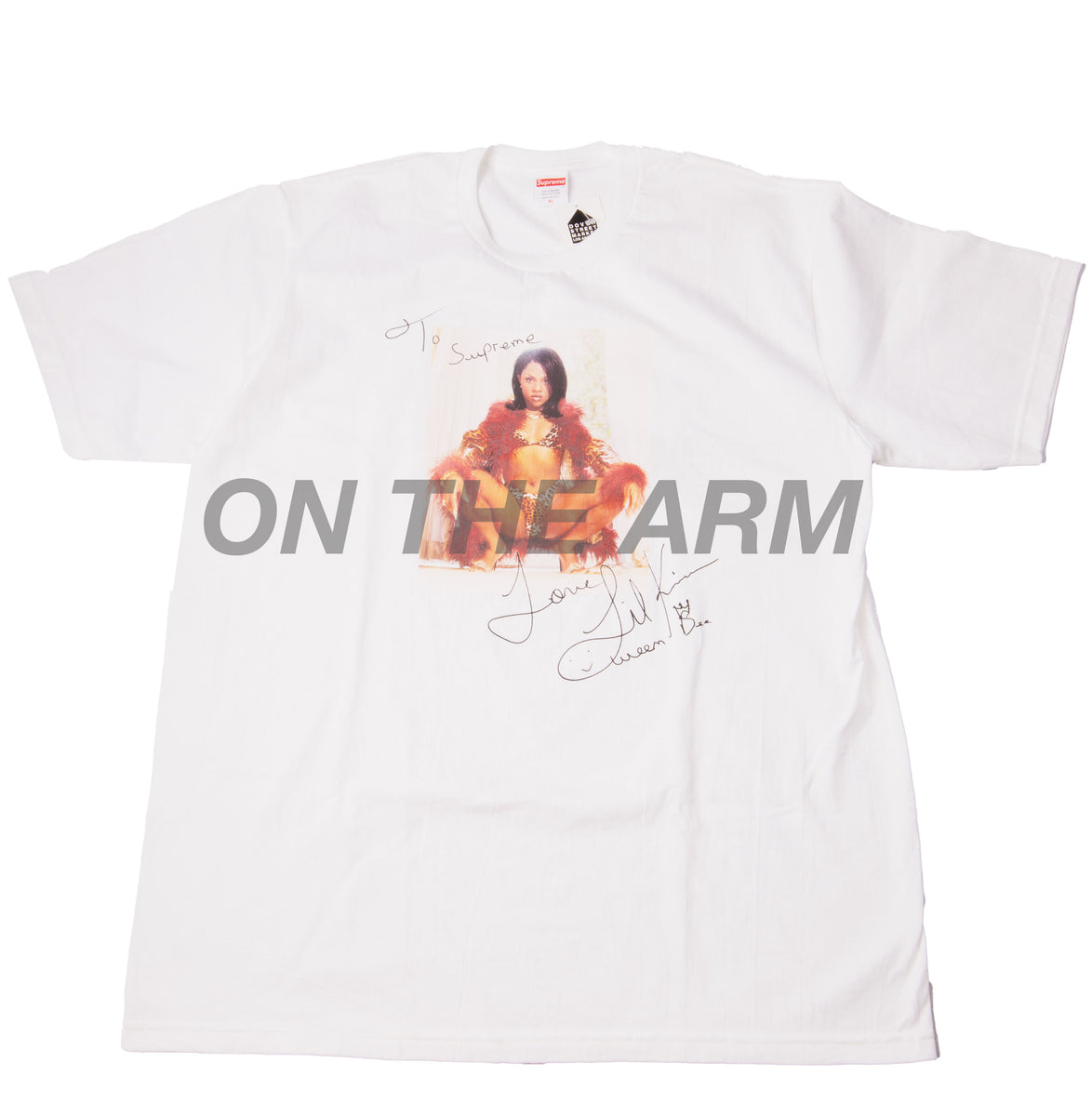 ホワイト プリントTシャツ lil kim 古着 22SS USA製 Supreme 「Lil Kim