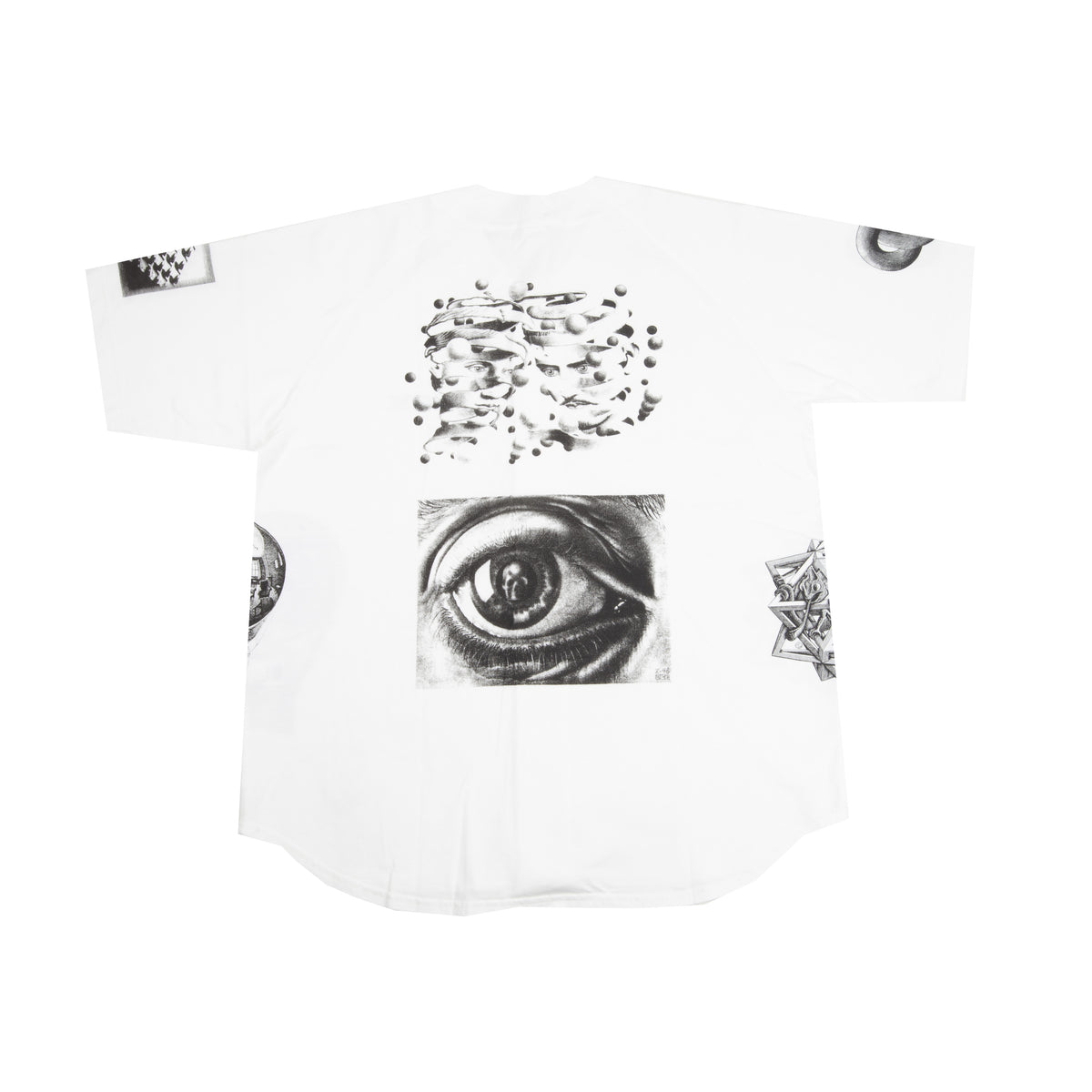 Supreme White MC Escher Baseball Jersey – On The Arm