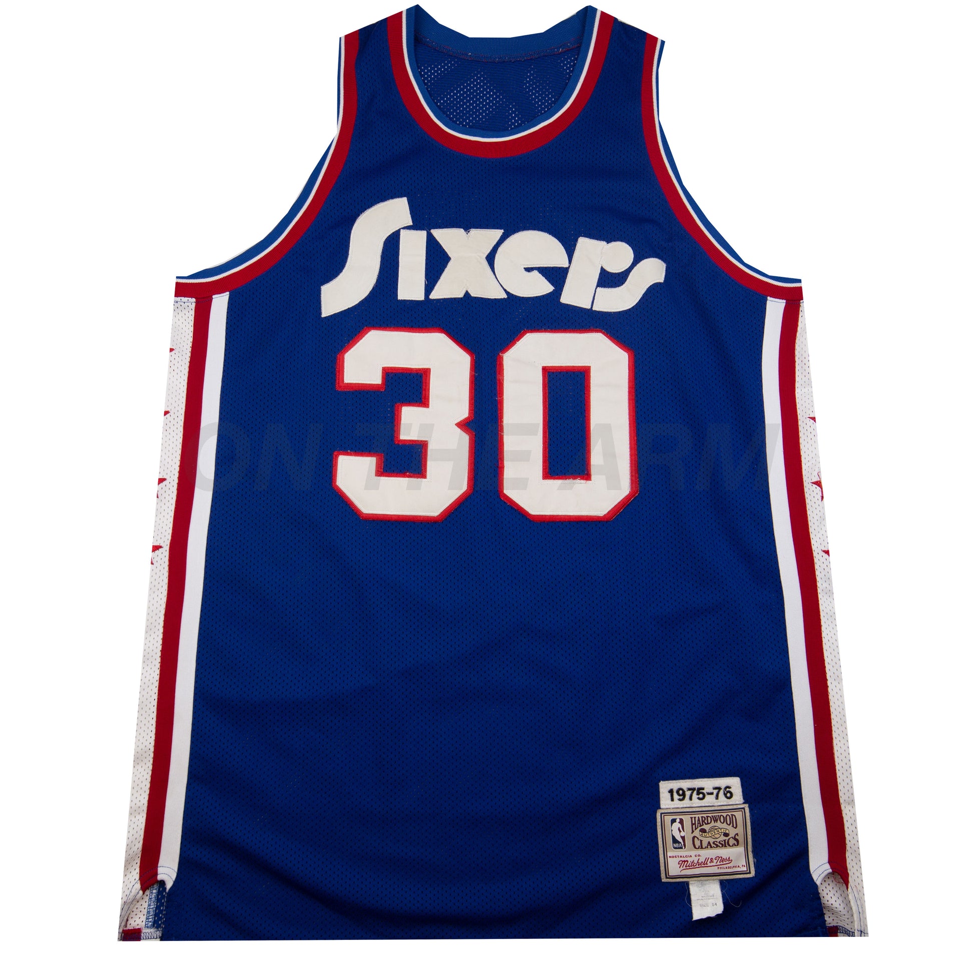 Vintage Blue 76ers McGinnis Mitchell & Ness Jersey