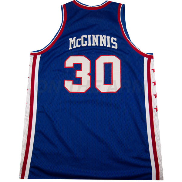 Vintage Blue 76ers McGinnis Mitchell & Ness Jersey