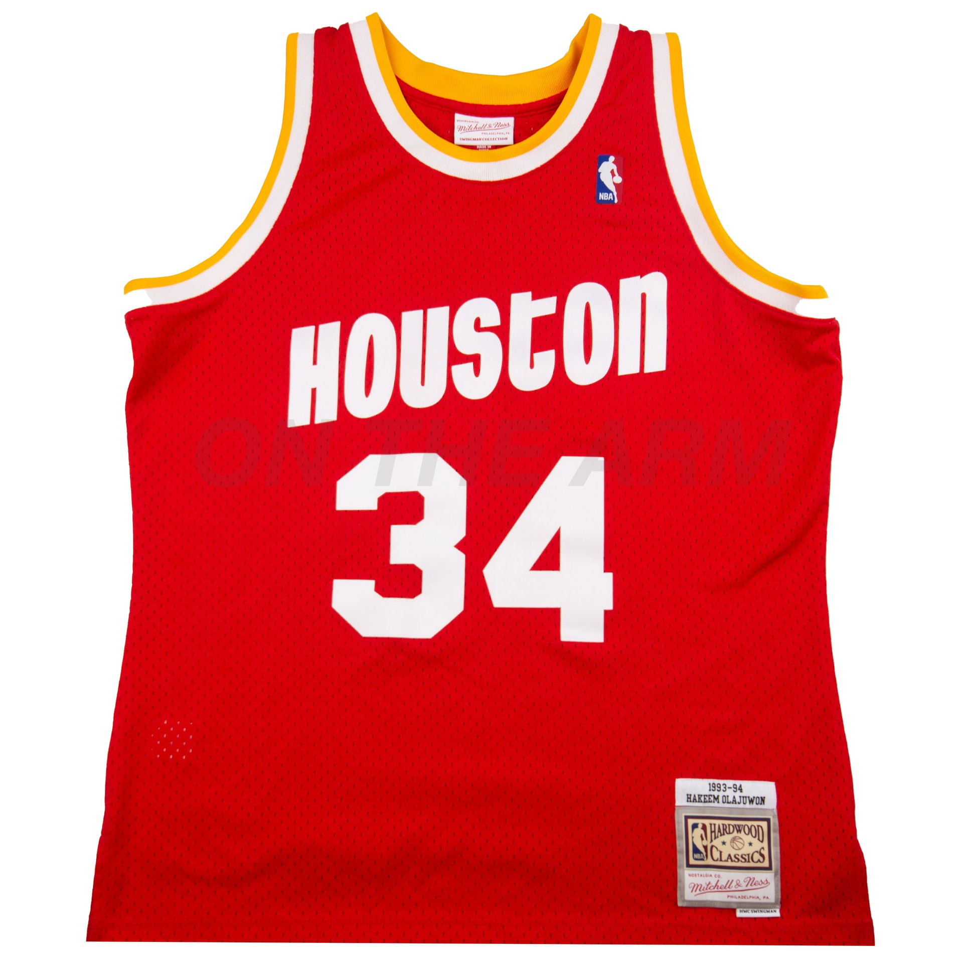 Vintage Red Rockets Olajuwon Mitchell & Ness Swingman Jersey