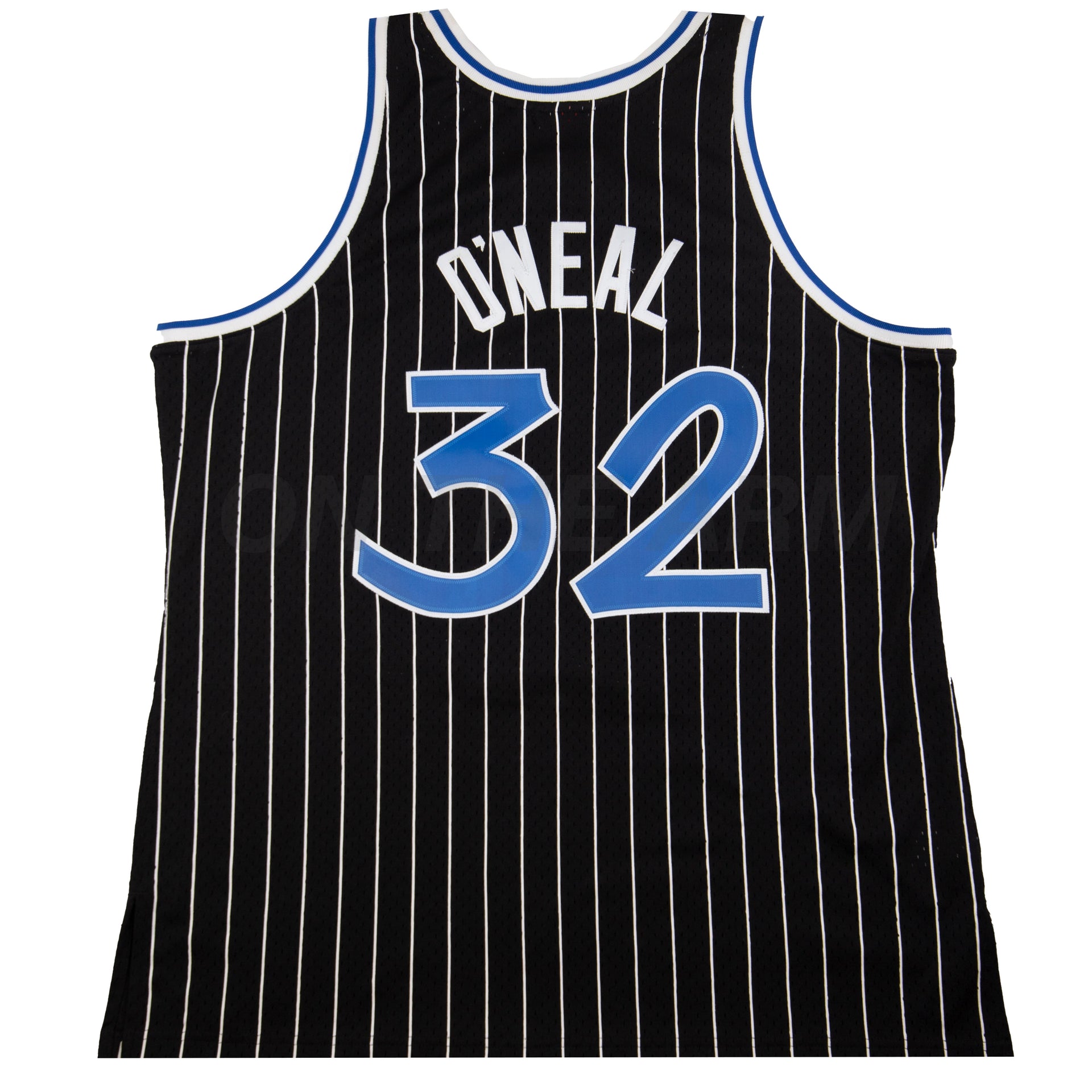 Vintage Black Pinstripe Magic Shaq Mitchell & Ness Swingman Jersey