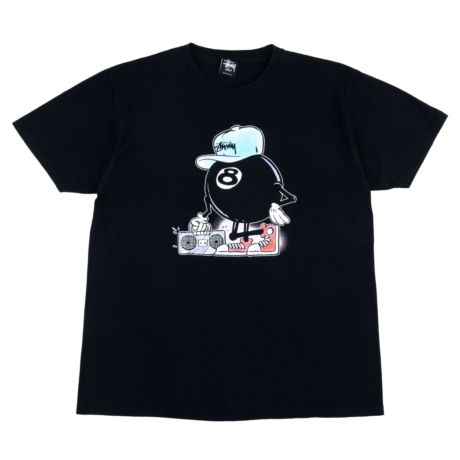 Stussy Black 8 Ball Character Tee PRE-OWNED