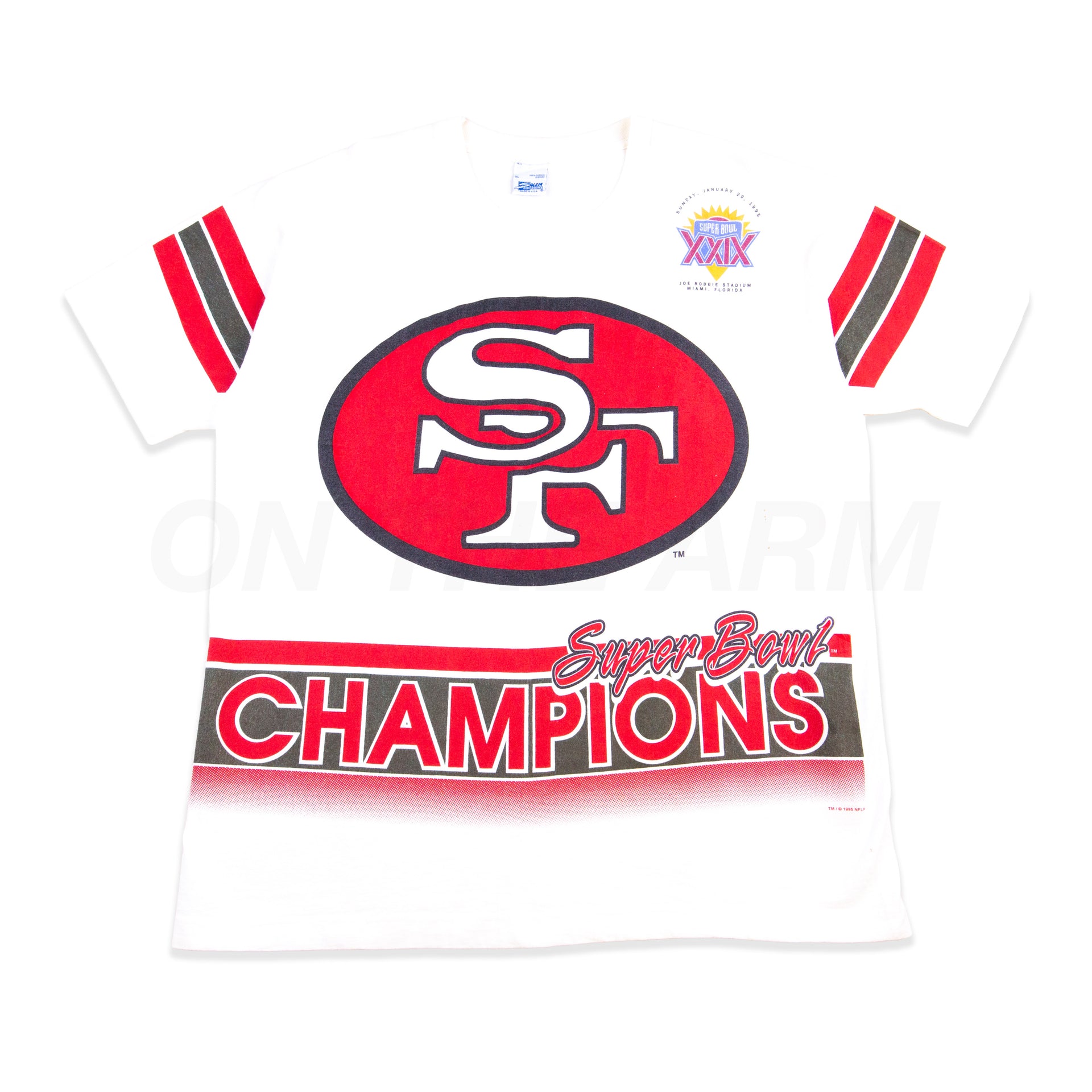 Vintage White San Francisco 49ers Super Bowl Champs Tee (1995)