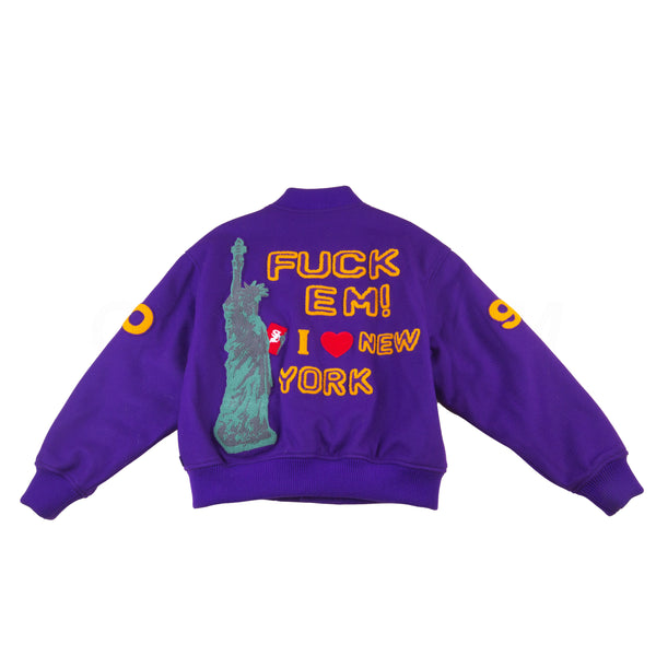 Supreme Purple Tourist Varsity Jacket PRE OWNED