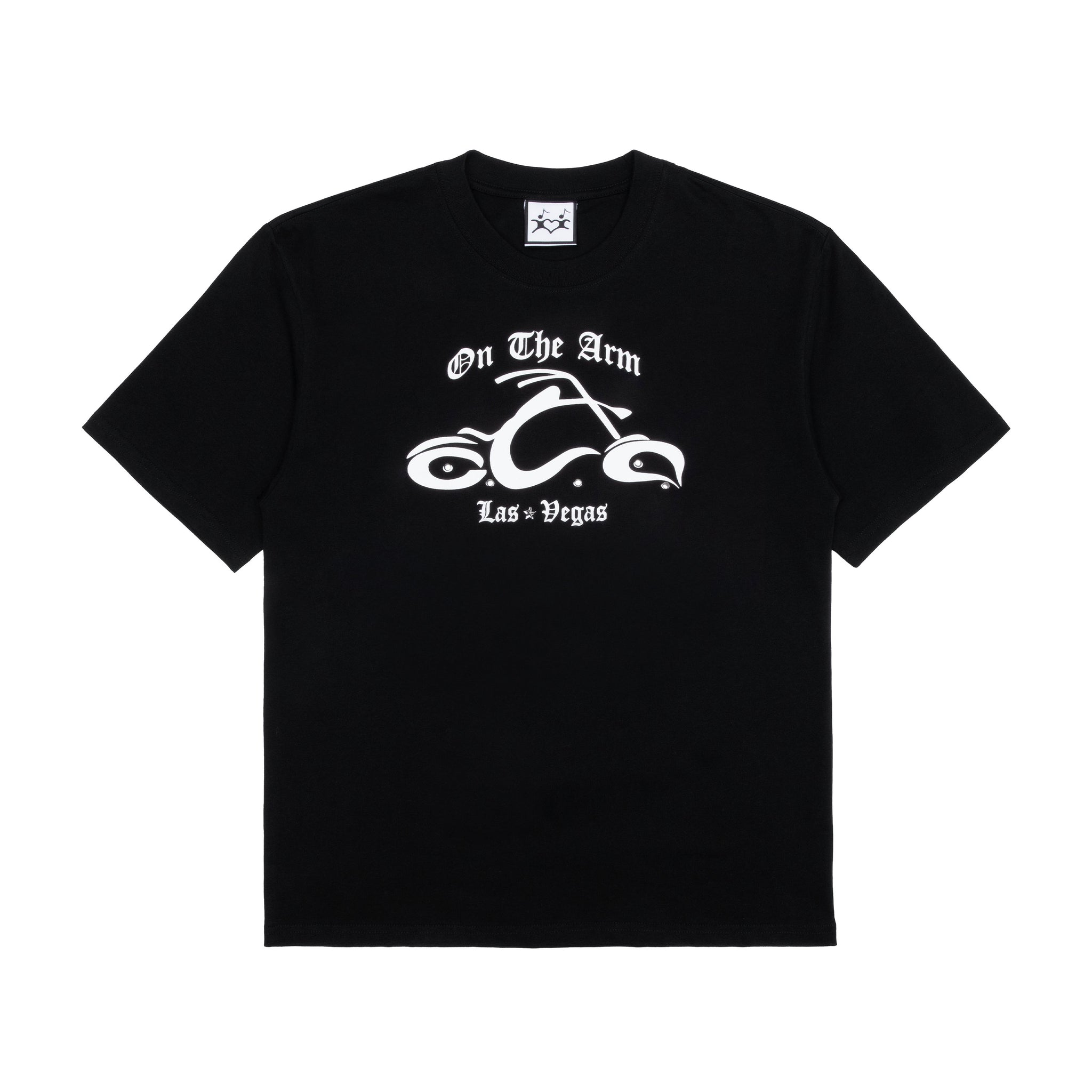 OTA Black Studded Biker Tee
