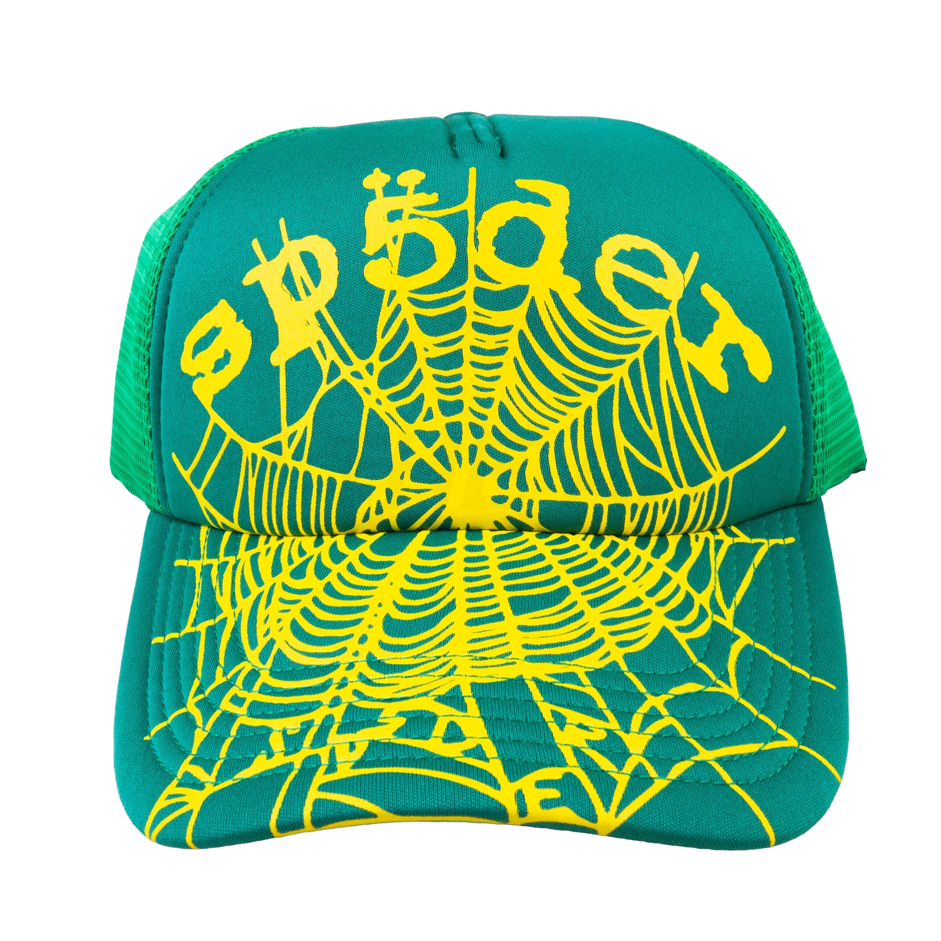 Spider Slime Green OG Web v2 Trucker Hat