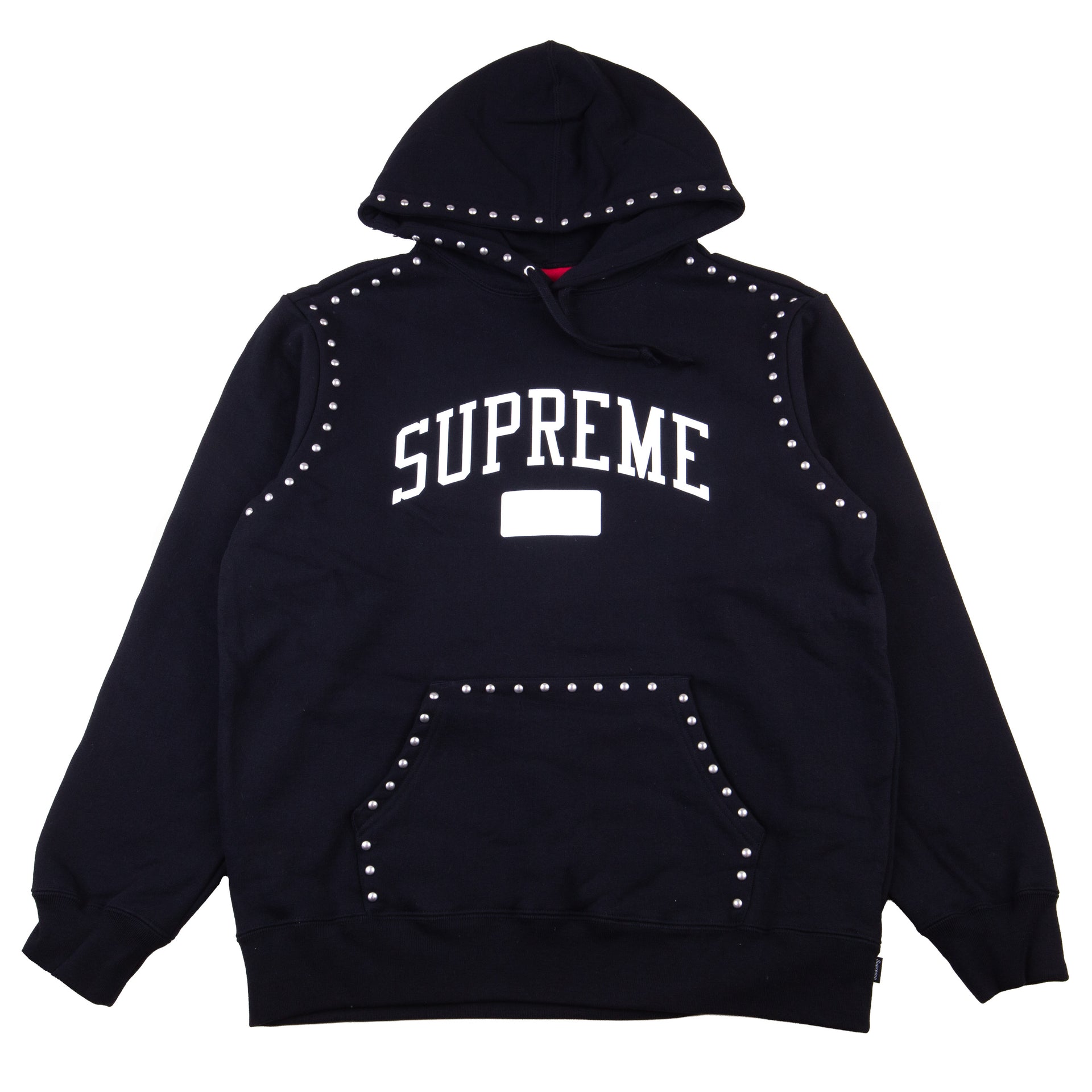 Supreme Black Studded Arc Logo Hoodie