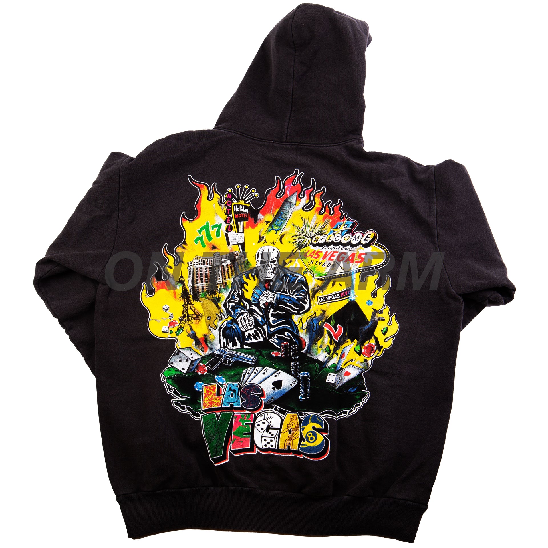 Warren Lotas Washed Black Las Vegas Hoodie
