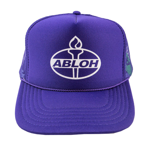 Virgil Abloh Purple Brooklyn Museum Torch Trucker Hat PRE-OWNED