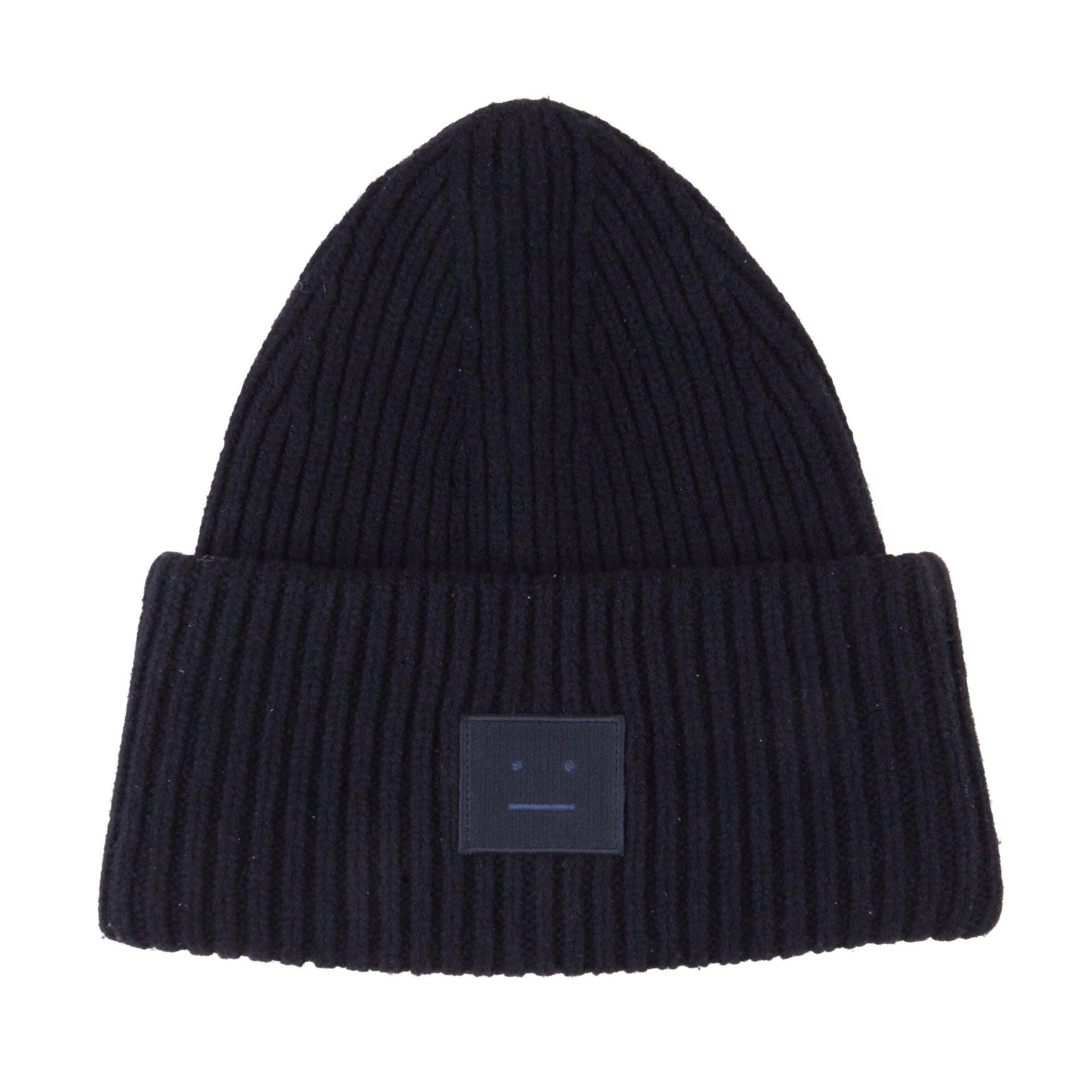 Acne Studios Black Big Face Beanie PRE-OWNED