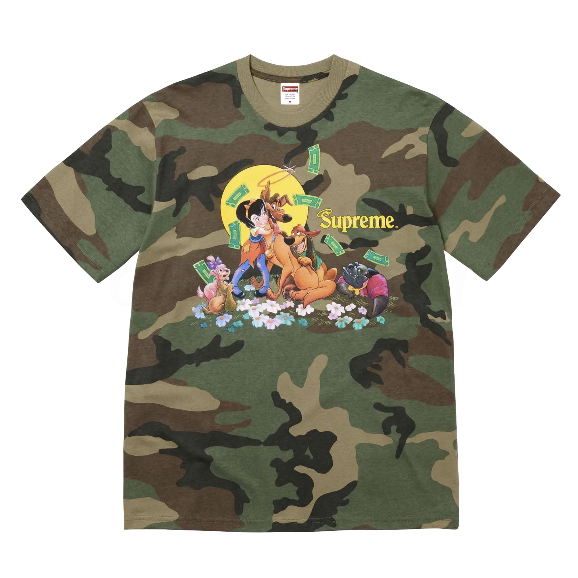 Supreme Camo All Dogs Go To Heaven Tee