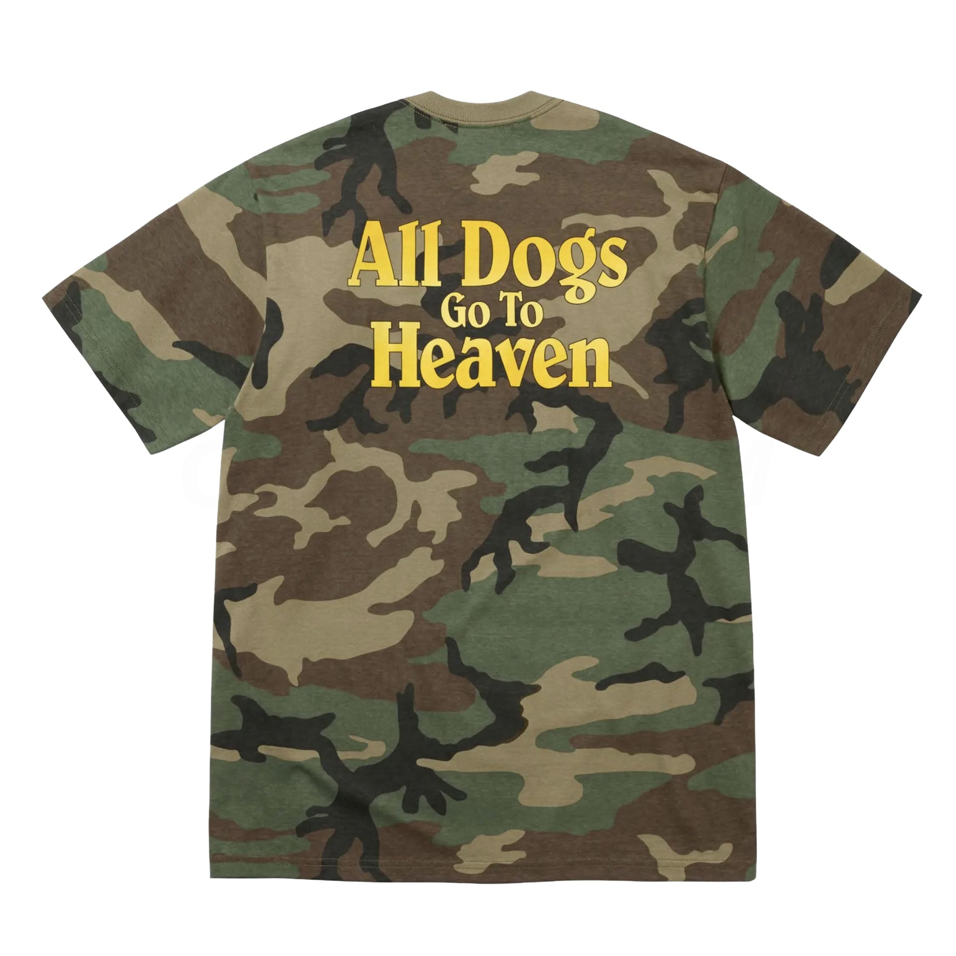 Supreme Camo All Dogs Go To Heaven Tee