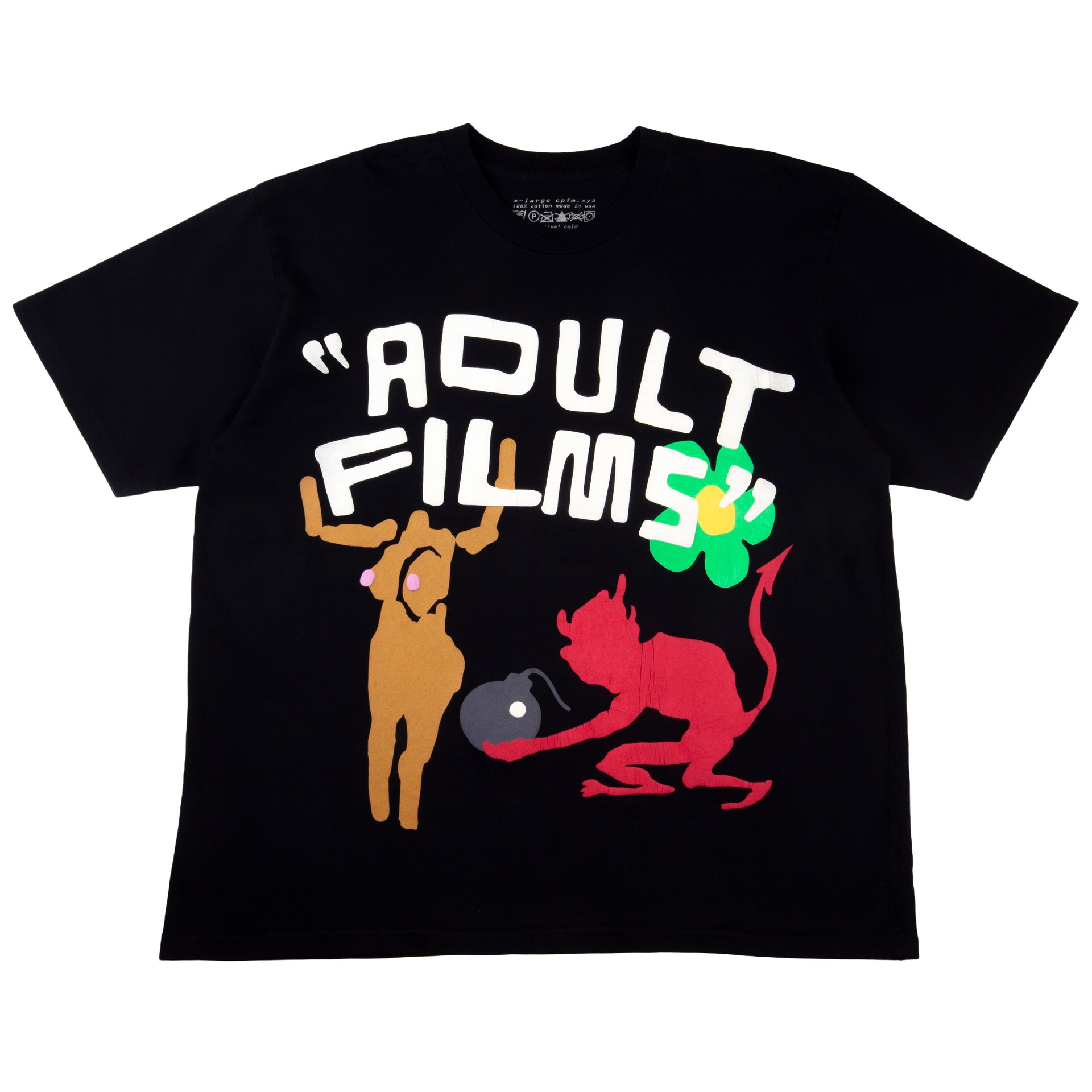 Cactus Plant Flea Market Black Adult Films Tee PRE-OWNED