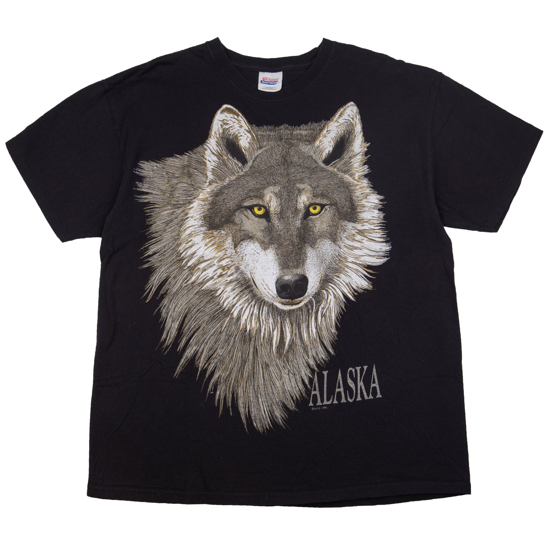Vintage Black Alaska Wolf Tee (1996)