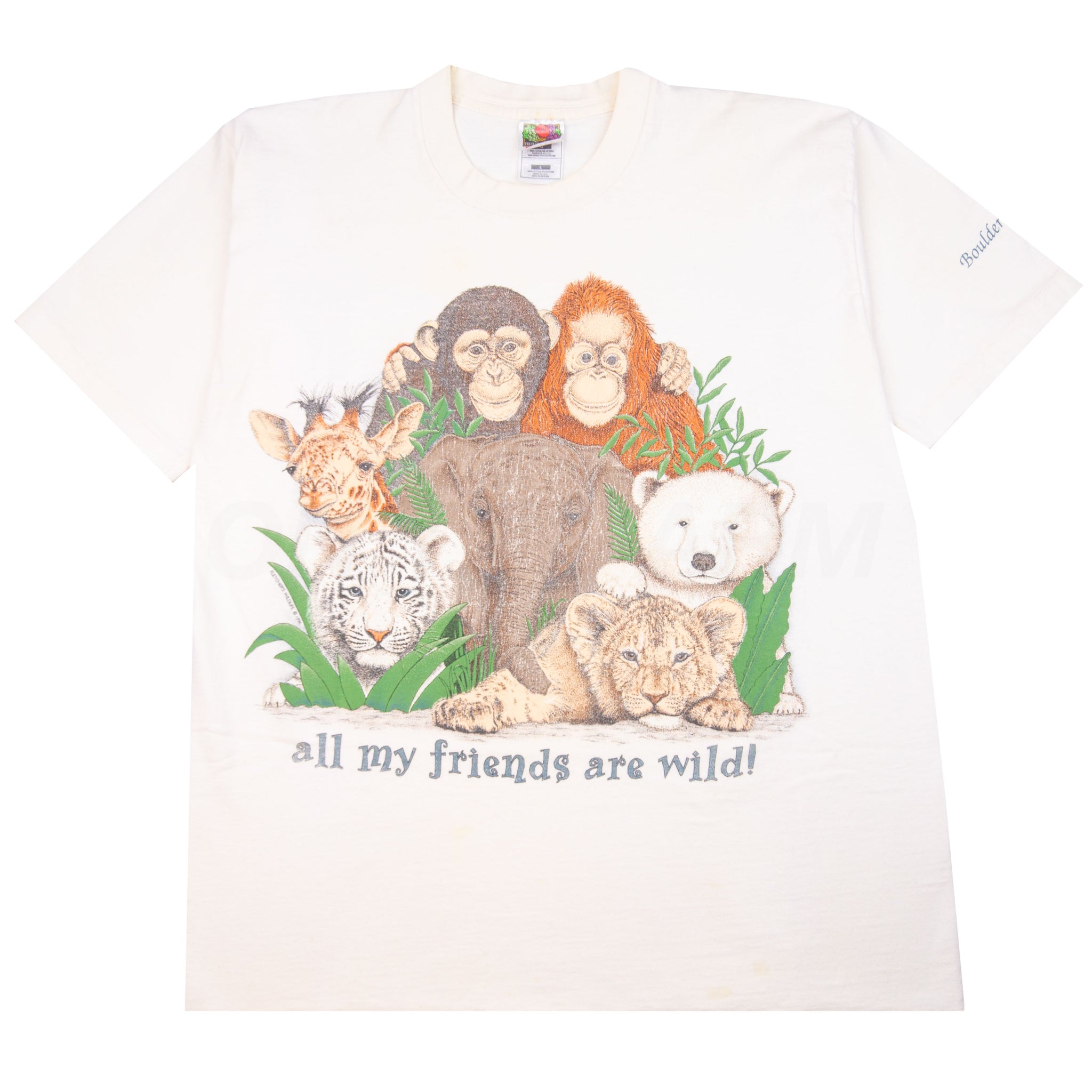 Vintage White All My Friends Are Wild Tee (2000's)