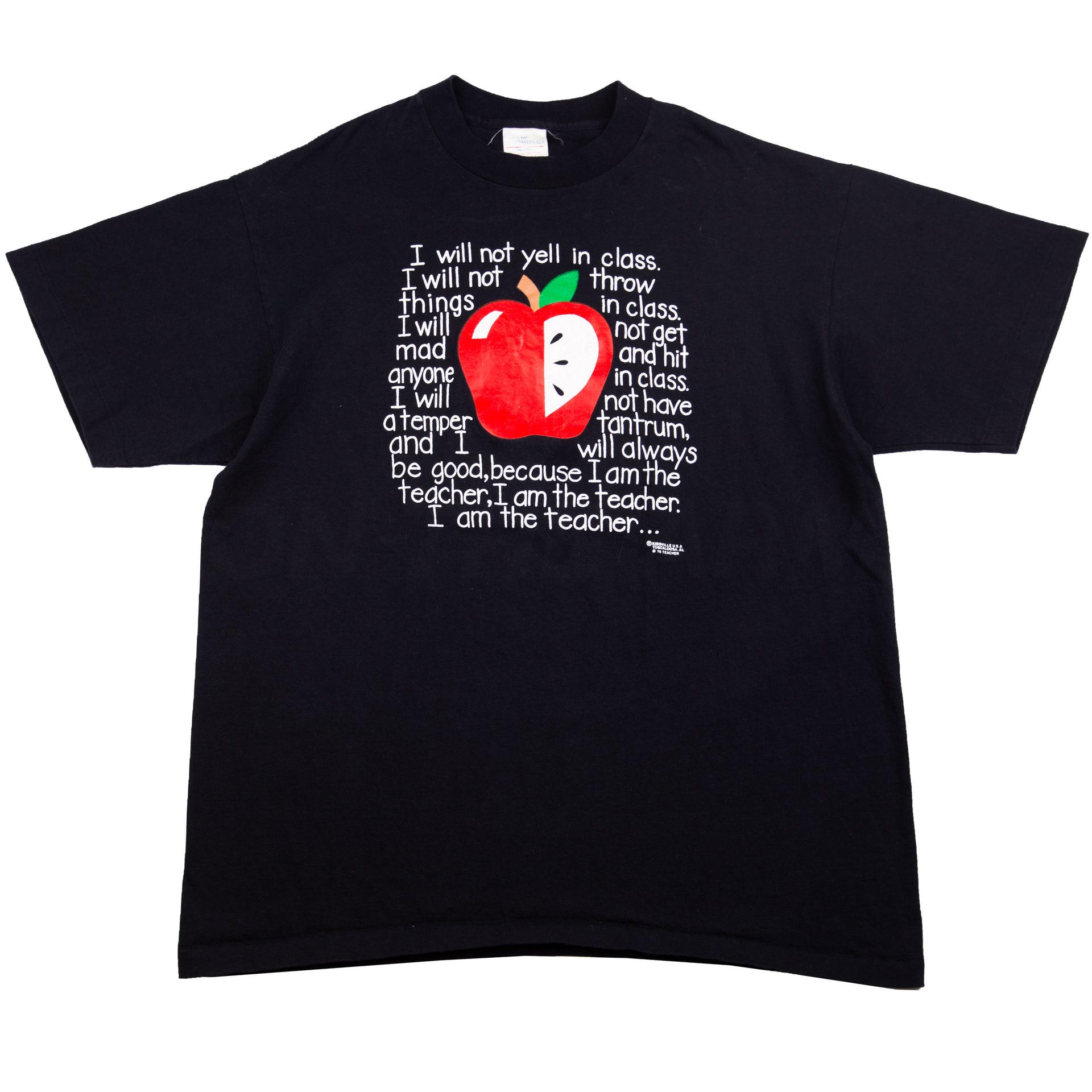 Vintage Black I Will Not Apple Tee (2000's)
