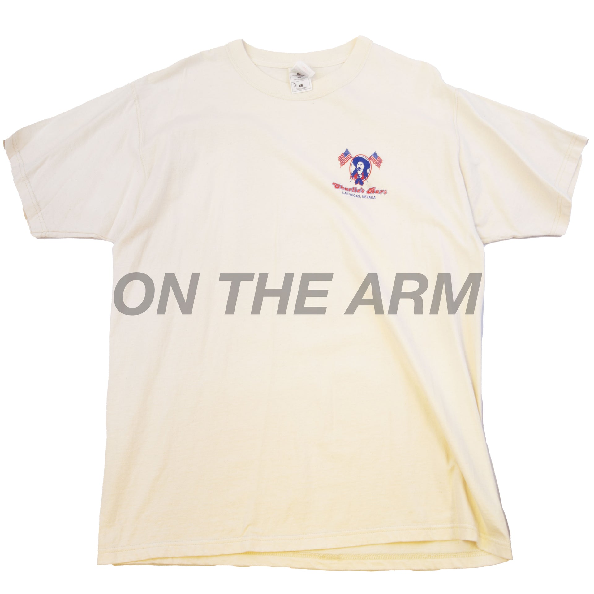 Vintage White Charlie's Bar Osama Bin Laden Tee