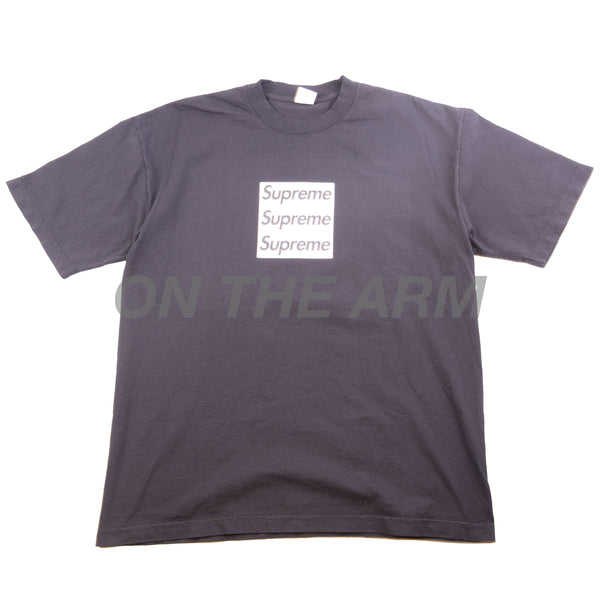AssPizza Black/White Triple Box Logo Tee PRE-OWNED