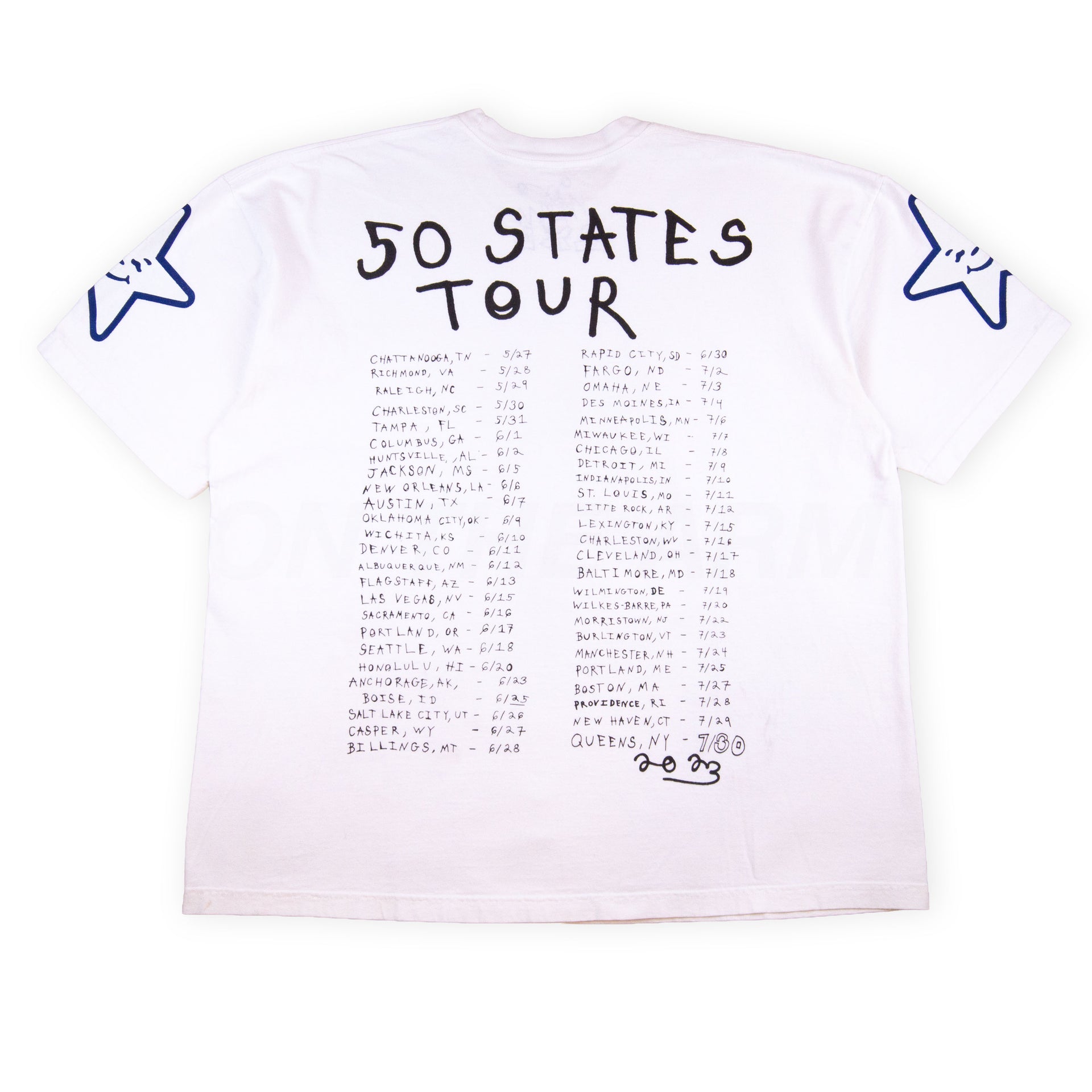 Asspizza White 50 States Tour Flag Tee PRE-OWNED