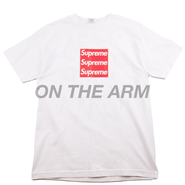 Asspizza White Triple Box Logo Tee