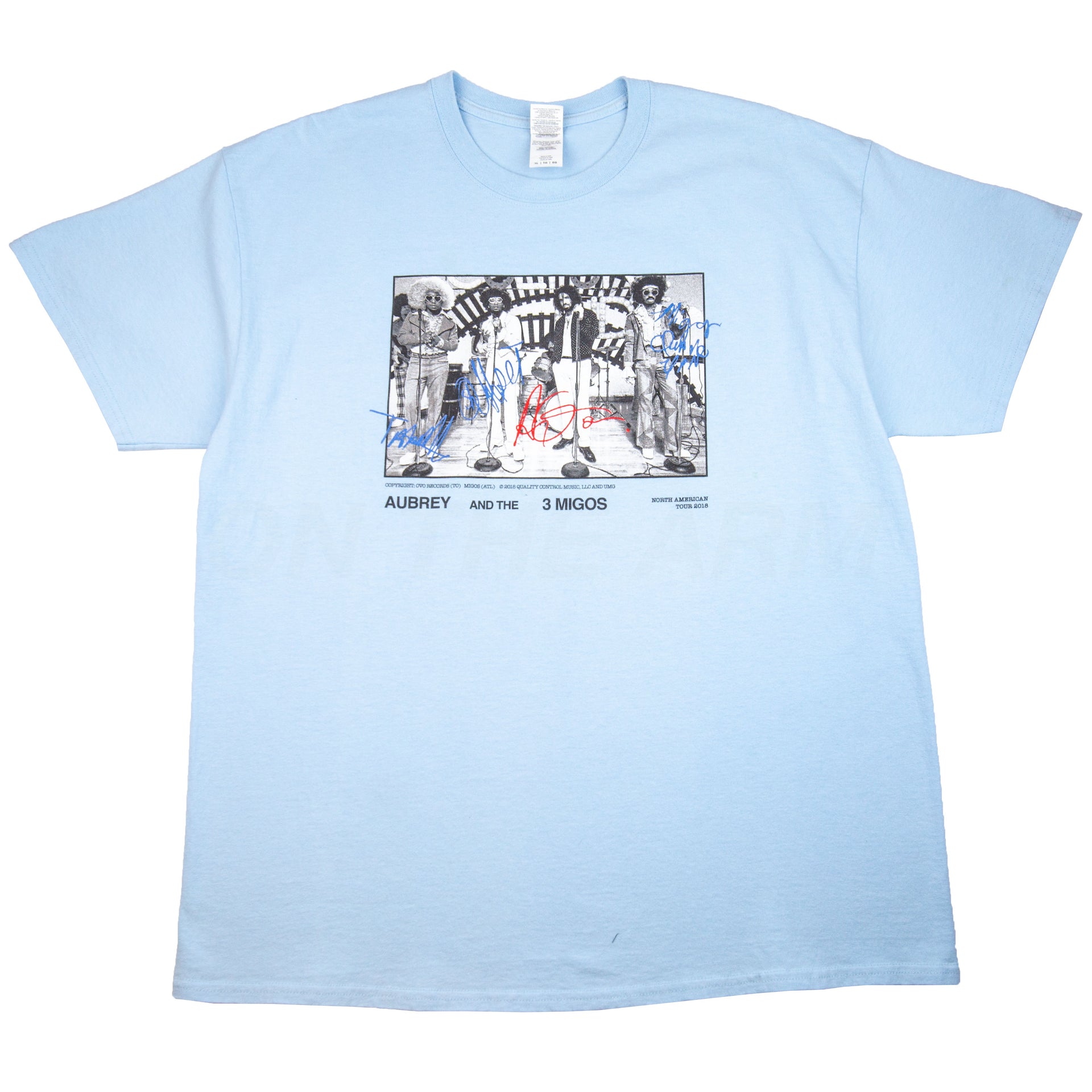 Drake Light Blue Aubrey & The Three Migos Tour Tee PRE-OWNED