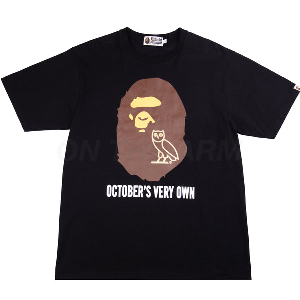 Bape Black OVO Ape Head Tee