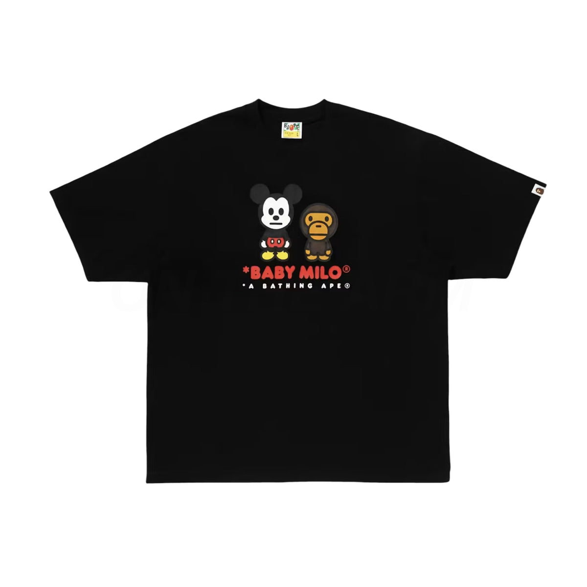 Bape Black Mickey Mouse Baby Milo Relaxed Fit Tee