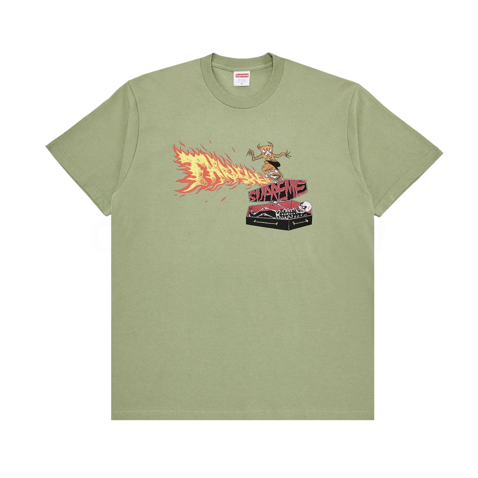 Supreme Olive Thrasher Back Tail Tee
