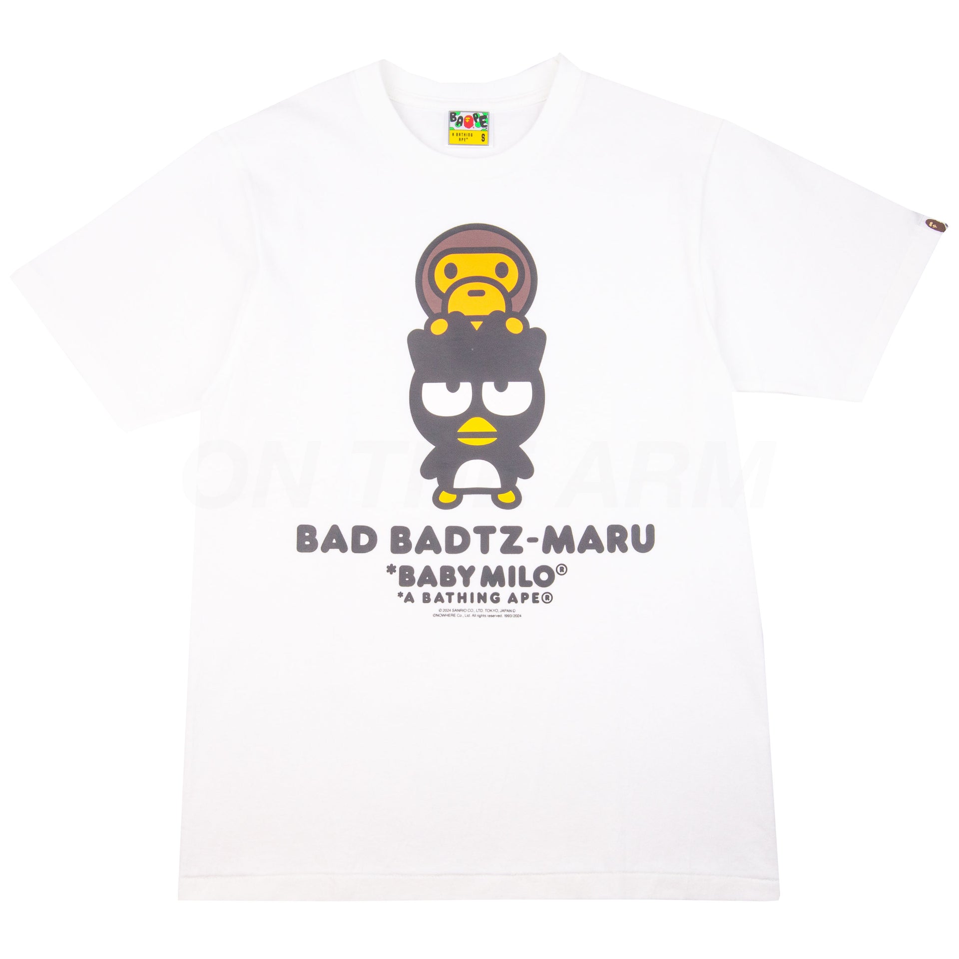 Bape White Sanrio Baby Milo Bad Badtz Maru Tee