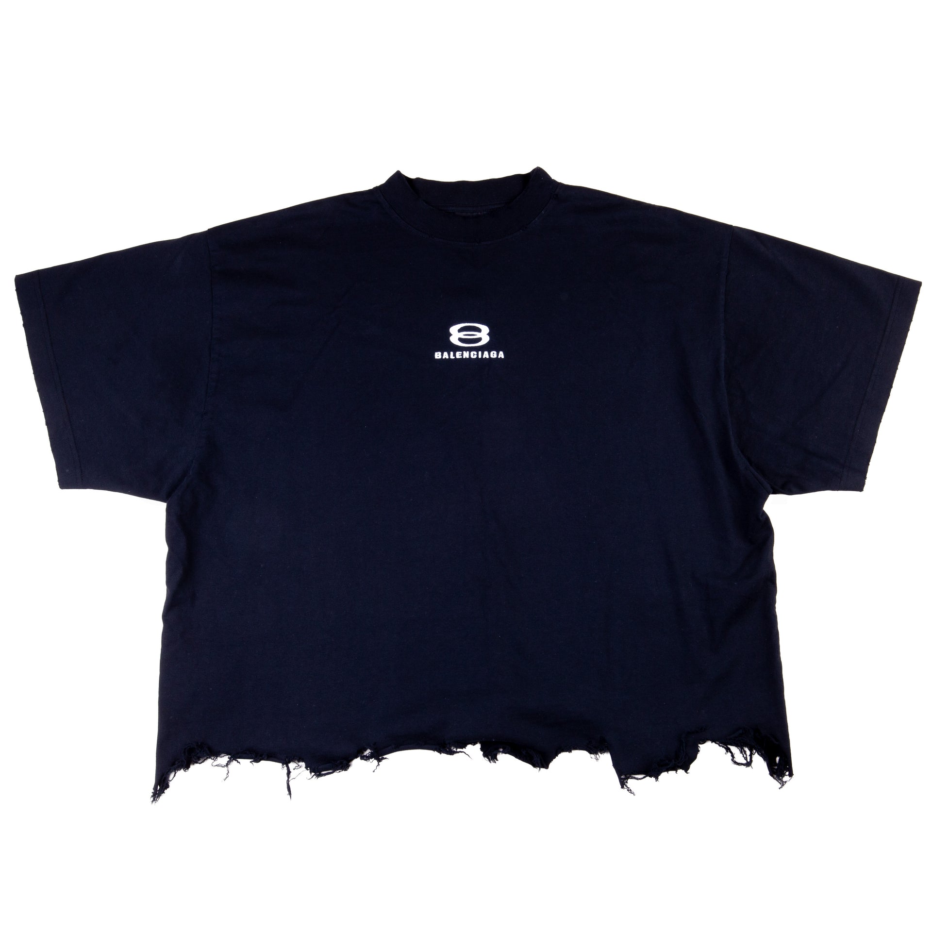 Balenciaga Black Unity Cropped Tee PRE-OWNED