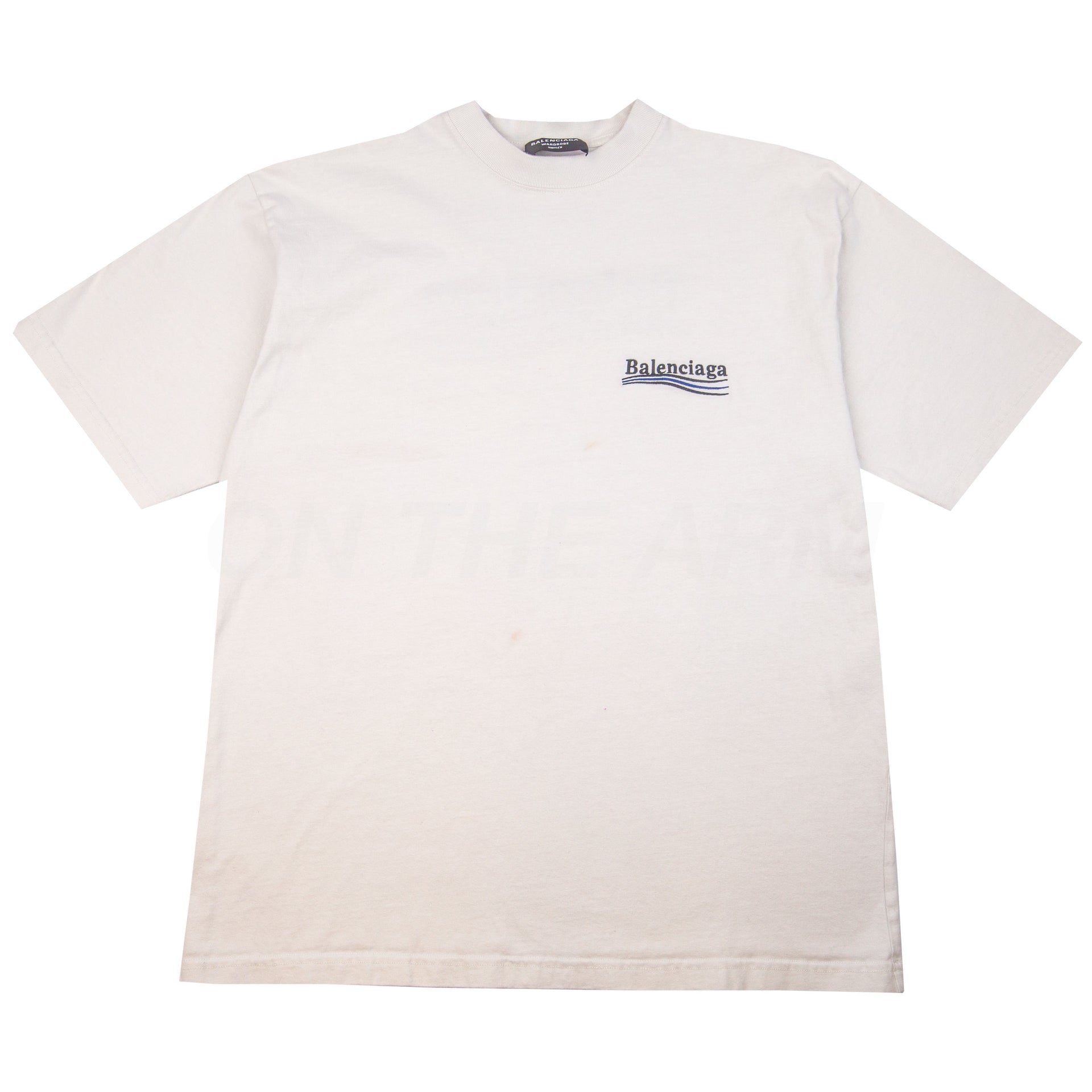 Balenciaga Cream Political Campaign Tee PRE-OWNED